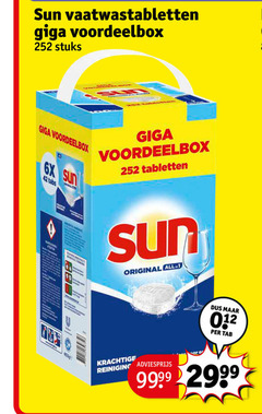  sun vaatwasmiddel 42 vaatwastabletten giga stuks 6x tabs tabletten www original reiniging 