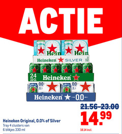  heineken silver 0.0 blikjes bier 4 6 23 24 33 330 honneur pack since amsterdam re beer original tray ml 