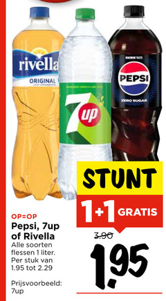  pepsi 7-up rivella cola frisdrank 1 original up sugar soorten flessen liter stuk 