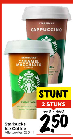  starbucks ijskoffie 2 250 cappuccino caramel macchiato flavour creamy milk chilled espresso cream ice coffee soorten ml stuks 