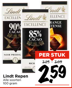  lindt chocolade 90 100 linde excellent cacao excellence range senses noir repen soorten stuk 