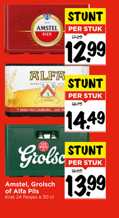  grolsch amstel alfa krat bier 24 30 stuk beer limburg pils 