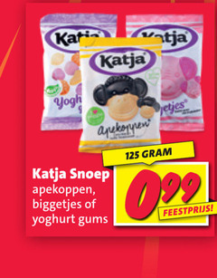  katja snoep kat apekoppen biggetjes yoghurt gums feestprijs 