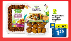  vegetarisch 10 16 23 200 vemondo plantaardig rulgehakt basis soja eiwit falafel nutri score kikkererwten eiwitten 