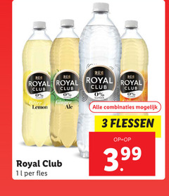  royal club frisdrank 3 11 r suiker bitter ginger lemon fles combinaties flessen 3.99 