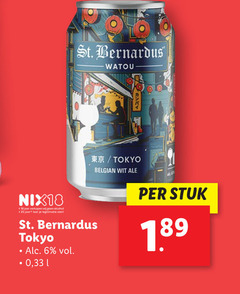  st bernardus speciaalbieren 1 6 18 25 st. nix18 jaar alcohol legitimatie tokyo 33 belgian wit stuk 