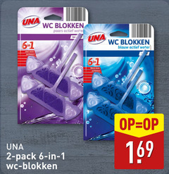  una toiletblok 1 2 6 paars water wc blokken lave parfumeert blauw pack 