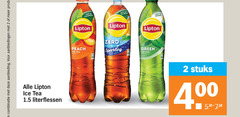  lipton ice tea 2 100 combinatie aanbieding literflessen calories sugar peach zero sparkling icetea green stuks 