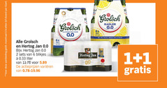  hertog jan grolsch alcoholvrij bier 1 2 6 aanbieding maximaal kratten dozen 0.0 blikjes liter varieeren 6x citroen radler frisse 00 