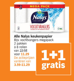  nalys keukenpapier 1 2 8 18 mega pack inspired by nature vochtvangers super absorberende megapack pakken rollen varieeren 