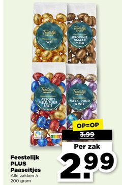  paaseitjes 200 feestelijk massieve eitjes wit gevulde brownie melk fairtrade zakken assorti puur 3.99 zak 2 99 