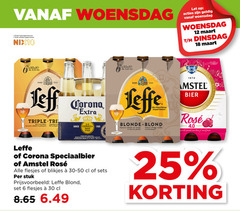  leffe amstel corona speciaalbieren blikjes bier 6 12 18 25 30 1870 woensdag jaar legitimatie alcohol nix18 let akc 8 5 bieren anno triple tri aux notes puissantes belge belgisch abdijbier b la blonde blond since cerveza nuances vanille clou subtiel vleugje kruidnagel traditie rosee rood fruit speciaalbier stuk 