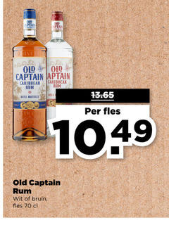  old captain rum bean caribbean well matured fles wit bruin 