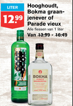  bokma parade jenever vieux 1 3 35 100 liter hooghoudt graan flessen jonge dubbele jeneverbes granen deer karakter bereikte piet perfectie graansoorten rogge tarwe mais friesche originele receptuur verfijnd smaaknotitie gangen tonen honing 