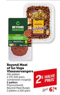  vegetarisch 2 beyond burger eiwitten plantaardig rulgehakt original plantaardige burgers galettes based ijzer vitamine meat go vega vleesvervangers pakken combineren halve 