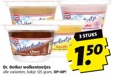  dr oetker toetje 3 beter wolkentoetje choco dr. wolkentoetjes vanille bakje stuks 