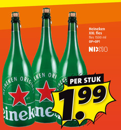  heineken bier 1500 mm originele xxl fles ml nix18 stuk 