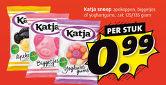  katja snoep apekoppen biggetjes yoghurtgums zak stuk 