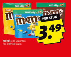  m en ms chocolade peanut maxi crispy zak 400 stuk 