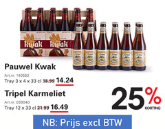  pauwel kwak karmeliet speciaalbieren 3 4 12 25 33 tray tripel 