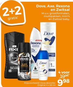  axe dove zwitsal rexona deodorant 1 2 4 50 grootformaten multipakken baby 72h black vanilla deoroller original ml 