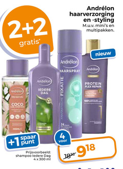  andrelon conditioner hairspray shampoo haarverzorging 2 4 300 styling multipakken coco dag 1 spaar punt iedere ml haarspray fixatie protein repair 