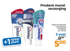  prodent tandpasta 3 825 mondreinigingsproducten verzorging cool mint b fresh gel 1 spaar punt freshgel ml 5 