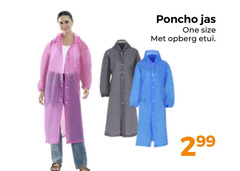  poncho jas one size opberg etui 