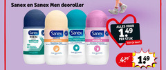  sanex deodorant 1 5 men deoroller dermo sensitive anti irritation anti-perspirant transpirant nourishing care protection nti keeps skin healthy invisible stain stuk scan kaart 