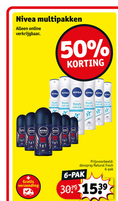  nivea deodorant douchegel 6 48 50 multipakken online natural fresh men dry verzending deospray pak 