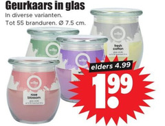  geurkaarsen 55 geurkaars glas branduren cm wilko fresh cotton conde rose blossom elders 