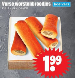  worstenbroodjes 4 verse pak stuks 