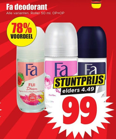  fa deodorant 50 99 roller ml voordeel dream anti pink elders 