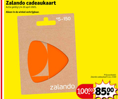  20 100 10000 zalando cadeaukaart t.w.v. 