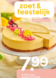  taart zoet feestelijk koffie pasen mango passievrucht taartje 