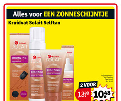 2 30 kruidvat solait selftan bronzing tanning glove double sided kruid sola zelfbruiner pour facile try use with self foam instant tannine cream gradual lait lasting effect bruine teint bronzage durable coconut water after medium natuurlijke naturel drops intensity face ml 