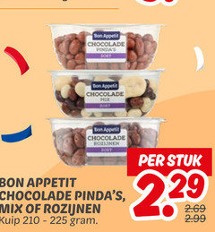  chocolade rozijnen bon appetit mix kuip stuk 