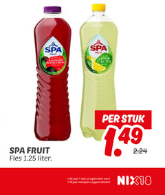  spa en fruit fruitdrank 18 25 fles liter lemon cactus stuk jaar legitimatie alcohol nix18 