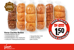  bolletjes 6 150 bakkerij verse zachte bollen hotelkadetten bruin wit fijn volkoren meergranenbollen sesambollen witte puntjes zak stuks hale zakken minder 