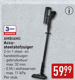  1 2 11 32 3jaar accu steelstofzuiger steel handstofzuiger gebruiksduur min l stofreservoir stuk 