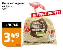  aardappelen 2 malta zak kilo 3.99 mal nieuwe oogst puikbeste 