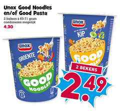  unox noodles 2 good pasta bekers combineren wick groente min kip les 